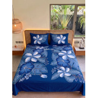 Hand Painted Rayon Bedsheet Set King Size
